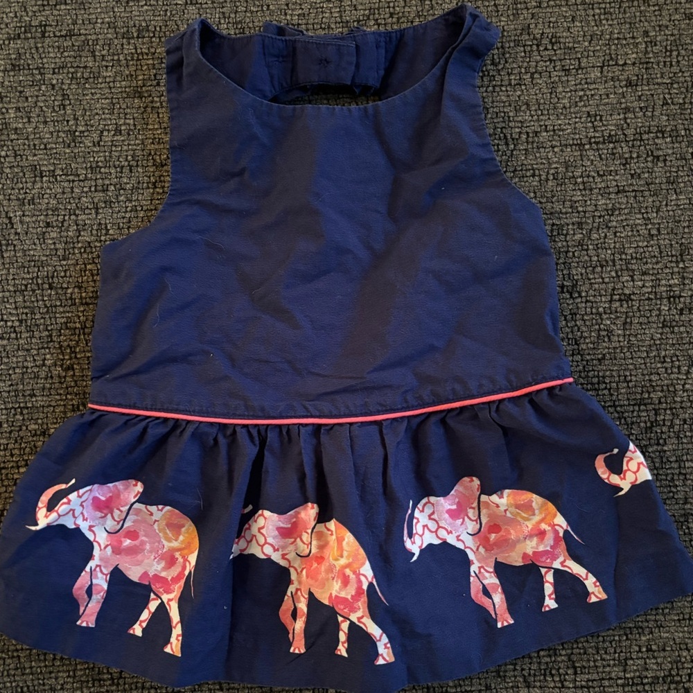 Janie and Jack Elephant Print Tank Top